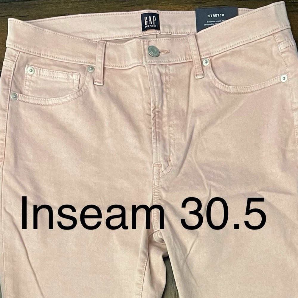Gap Soft Pink Jeans 10/30T TRUE SKINNY ANKLE Stretch Mid Rise